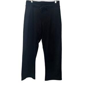 Yogipace Womens Athleisure Yoga Pant Black Stretch Wide Leg M Drawstring Pull On